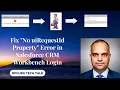 Fix No uiRequestId Property Error in Salesforce CRM Workbench Login