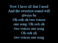 Download Lagu Two voices, one song - lyrics