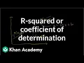 R-squared or coefficient of determination Regression Probability and Statistics Khan Academy