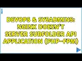DevOps SysAdmins Nginx doesn t server subfolder api application php-fpm