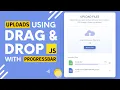 Upload multiple files using drag and drop HTML CSS Javascript Ajax multiple files upload
