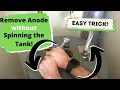 Keep Water Heater from Spinning Remove Anode Rod EASY TRICK
