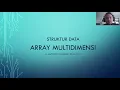 STRUKTUR DATA - Ilustrasi Konsep Array Multidimensi
