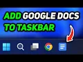 How to Pin Google Docs to Taskbar Windows 11 Add Google Docs to Taskbar