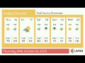 Weather in Polk County Tennessee - Thursday Oct 16 2025