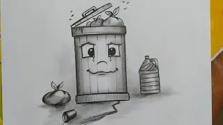 رسم حول النظافة رسم كاريكاتوري حول تلوث البيئة How To Draw Environnement Pollution 