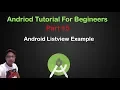 Android Tutorial For Beginners Andriod List View Example