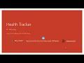 Health Tracker using Python for CS50 python programming final project