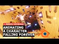1 minute tutorials - making a character fall forever in a loop blender 2 8