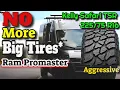 Camper Van Ram Promaster Back to Stock Size Tires