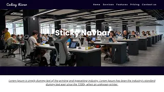 Design A Sticky Header And Navigation Bar Using HTML CSS Only - Tutorial