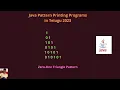 Java Zero One Triangle pattern in Telugu