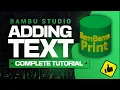 How To Create Perfect Text On 3D Models In Bambu Studio