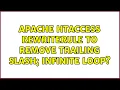 Apache htaccess RewriteRule to remove trailing slash infinite loop