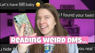 reading WEIRD DMS on instagram