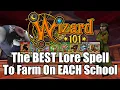The BEST Lore Spell To Farm On EVERY School in Wizard101