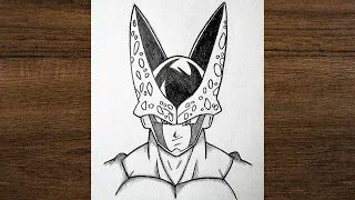 Perfect Cell drawing from Dragon Ball Z / anime drawing / Easy drawing 