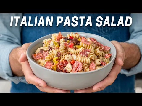 Fully Loaded Italian Pasta Salad With Homemade Dressing