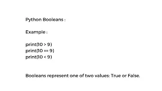 Python Booleans greater than strictly equal to and less than