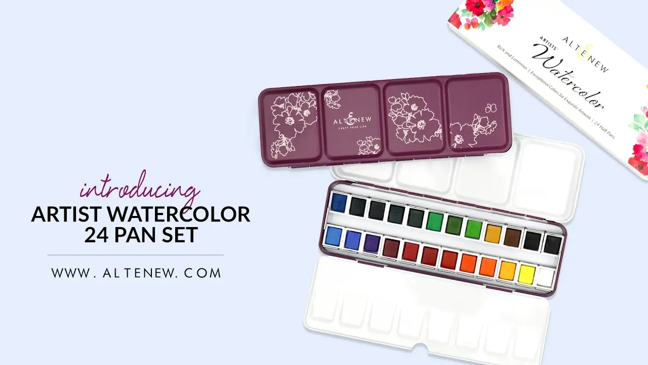 Nature’s Palette Watercolor & Coloring Book Set video preview