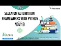 Day-02 Selenium Automation Frameworks with Python - Nov 19