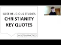 Download Lagu CHRISTIANITY KEY QUOTES (GCSE RELIGIOUS STUDIES AQA PAPER 1 - BELIEFS, TEACHINGS \u0026 PRACTICES)