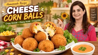 You are NOT Ready for That Cheese Pull - Crispy Cheese Corn Balls | Ultimate Cheese Bombs
