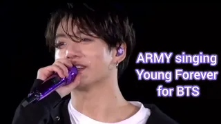 army singing young forever as a surprise for bts unforgettable moments at wembley stadium 2019