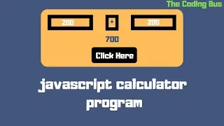 how to make calculator in javascript using function Create app