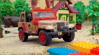 Building a LEGO Bridge for Cars and Construction Vehicles | BIBO TOYS