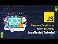 Remove Duplicates from an Array Set Method JavaScript Trick