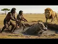 Life 3.3 Million Years Ago: Homo habilis \u0026 Pig Ancestors VS Giant Lion – The Deadliest Encounter