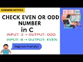 C Program to Check Odd or Even Numbers C programming for beginners