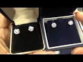 Comparing Two Sets of 2 CT Lab-Grown Diamond Stud Earrings Bliss vs WLXT Much Less Expensive Alt