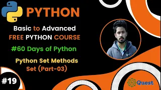 Day-19 60 Days of Python Python Set Methods Python Bangla Tutorial Full Course aiquest