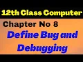ICS Computer Part 2 Chapter 8 - Define Bug and Debugging