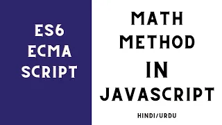 JavaScript Math Methods Tutorial in Hindi Urdu