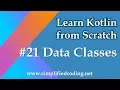 Kotlin Programming Tutorial - Data Classes