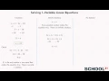 Solving 1 Variable Linear Equations 8 EE 7