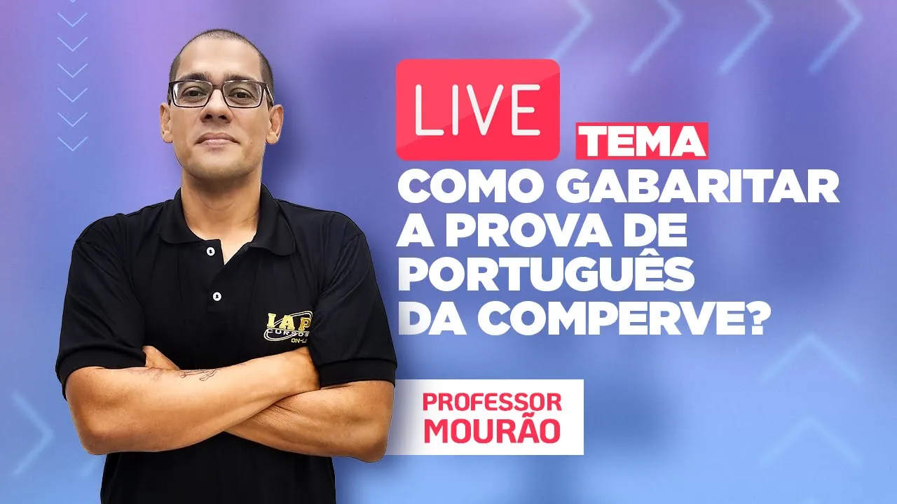 LIVE: COMO GABARITAR A PROVA DE PORTUGUÊS DA COMPERVE?