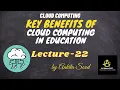 Key Benefits of Cloud Computing in Education Cloud Computing Lec-22 Ankita Sood