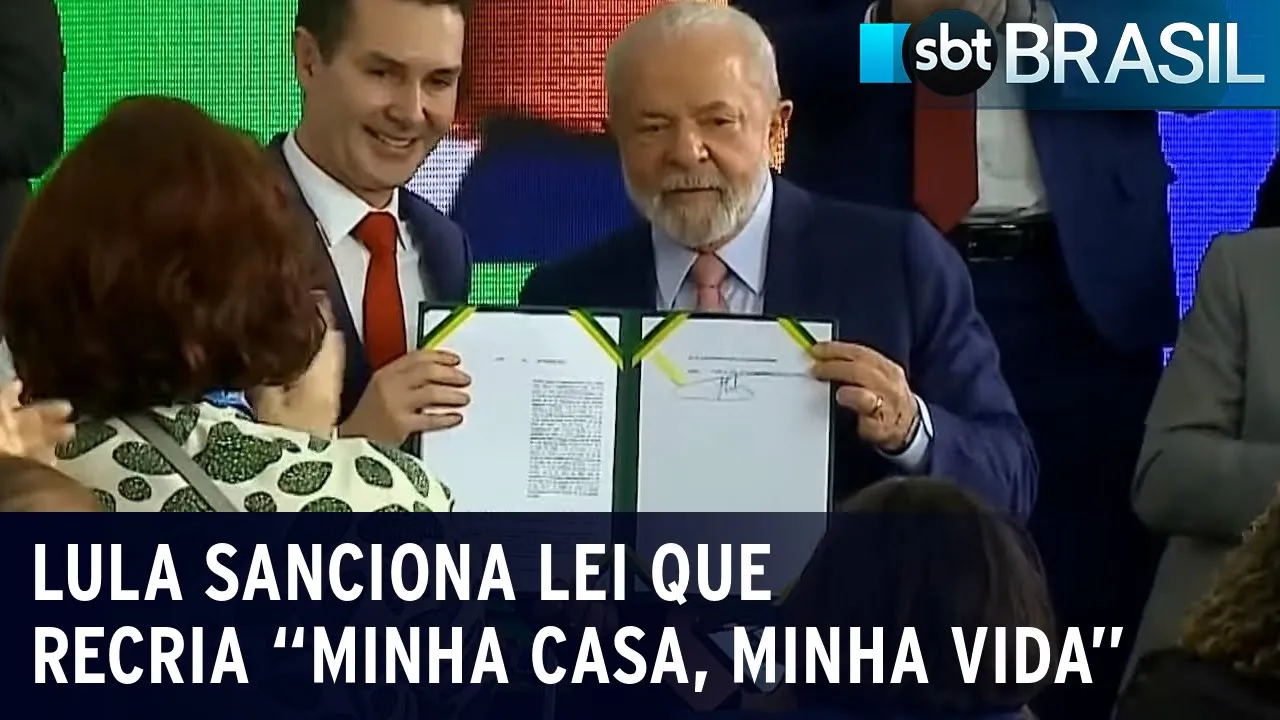 Lula sanciona lei que recria "Minha Casa, Minha Vida" | SBT Brasil (13/07/23)