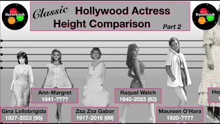 Height Comparison Classic Hollywood Actresses Part 2