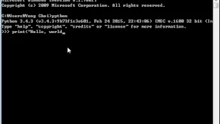Hello world in Python 3