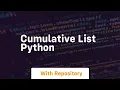 cumulative list python
