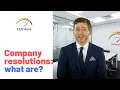 Company resolution what are