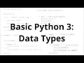 Basic Python 3 Data Types