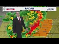 Weather Impact Alert Storms underway west of Cleveland