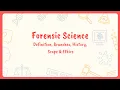 Forensic Science Basics Definition Branches History Scope Ethics