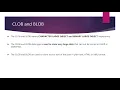 7 CLOB and BLOB in SQL String Values